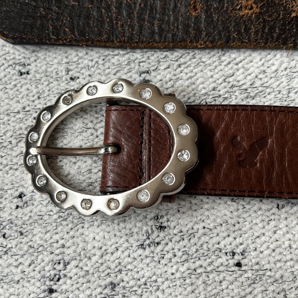 American Eagle Outfitters Genuine Leather Belt with Crystals - Picture 2 of 4